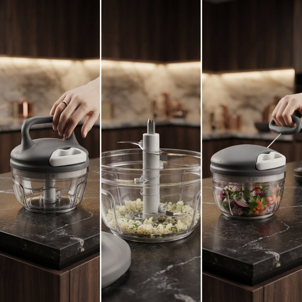 Multi-Function Manual Vegetable Chopper – Quick & Easy Food Cutter